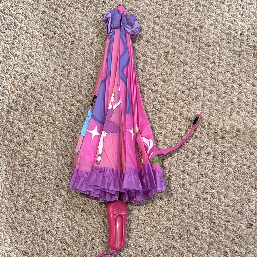 Kidorable Pink and Purple Ballerina Kids Umbrella - Picture 3 of 7